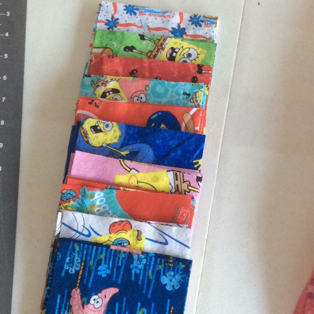 Sponge Bob 5x5 cotton squares